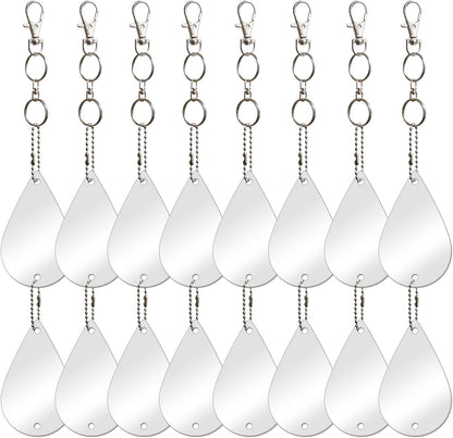 Keep Birds Away Mirror Disc, Hanging Reflectors to Scare Birds Away from Your House and Garden, 16 Drop Shape Discs