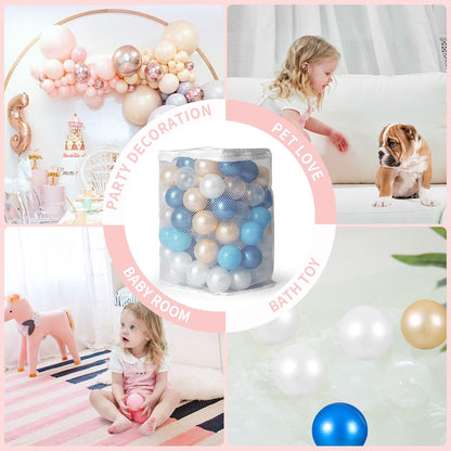 TRENDPLAY Plastic Balls for Ball Pits 2.2 Inch, Pack of 50 100 200 500 Hollow Balls, Perfect for Toddler Baby Pools,Party,Festival Decoration