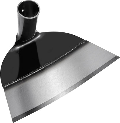Happyyami Hand Hoe Head Steel Handheld Grub Hoe Replacement Round Eye Hoes Remove Grass Planting Gardening Tool Soil Weeding Farming Hoe Head for Agriculture Digging Loosening
