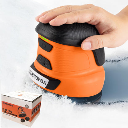 3-in-1 Electric Ice Scraper for Cars & Home – Cordless Handheld Defroster, Cleaner & Polisher, 500 RPM Motor, 2000mAh Battery, Type-C Charging, Lightweight & Portable