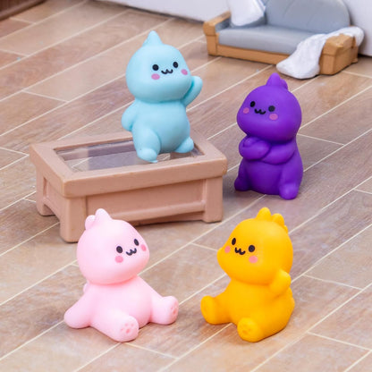30 Pcs Mini Resin Dinosaur 6 Variety Tiny Animals Colorful Figures Miniature Little Small Figurines Bulk for Micro Fairy Garden Landscape Accessories Hide Crafts Decor