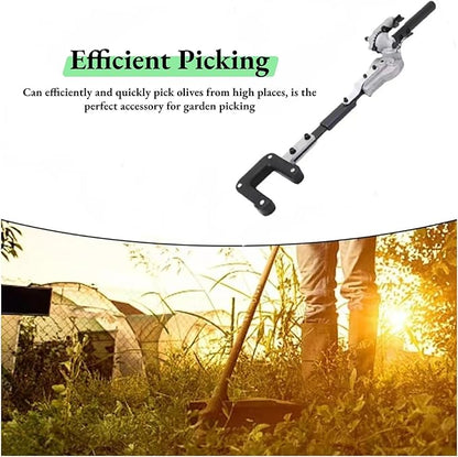 26mm Aluminium Alloy Fruit Picker Head, Olive Harvester Head, 9 Teeth Waste Picker Garden Grab Tool, Garden Fruit Picker Head, for Harvest Picking Fruits