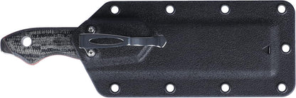 CRKT Razel Fixed Blade Knife: Everyday Carry Plain Edge, D2 Blade Steel, Resin Infused Fiber Handle w/Pocket Carry Sheath 4037,Silver/Black