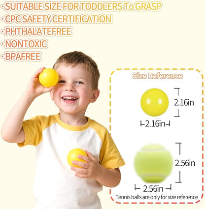 Ball Pit Balls for Kids, Plastic Refill 2.2 Inch Balls, 100 Pack, Bright Colors, Phthalate and BPA Free, Includes a Reusable Storage Bag with Zipper