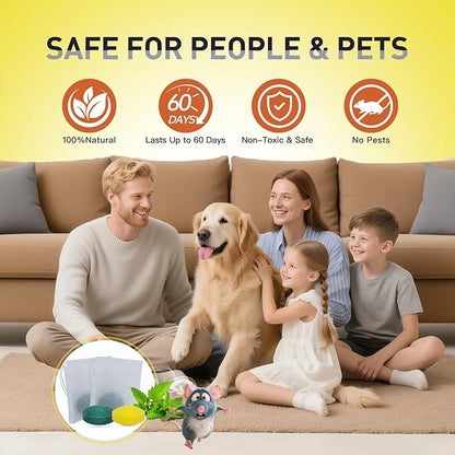 Rodent Repellent with Natural Essential Oils – 24 Pack Mouse, Rat & Pest Deterrent Balls, Safe for Family & Pets, Long-Lasting Indoor & Outdoor Protection