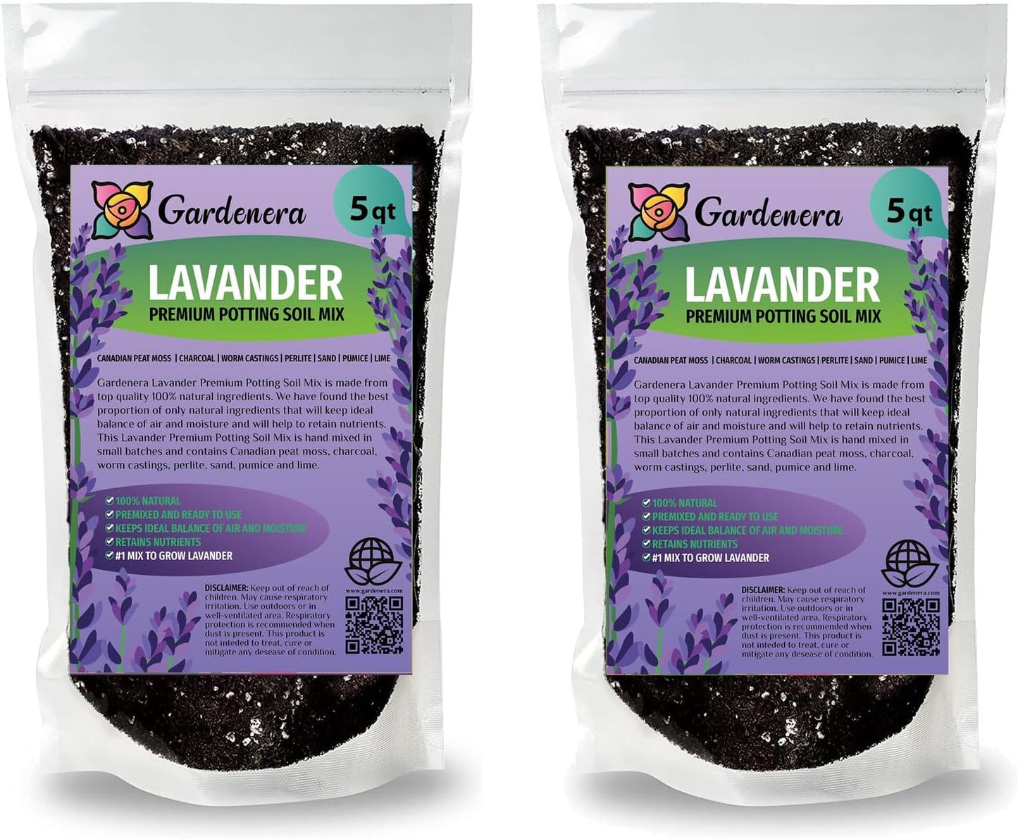 Gardenera Lavender Potting Mix - Crafted for Superior Performance and Fragrance - 10 QUARTS
