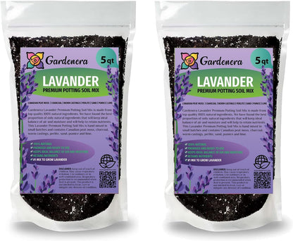 Gardenera Lavender Potting Mix - Crafted for Superior Performance and Fragrance - 10 QUARTS