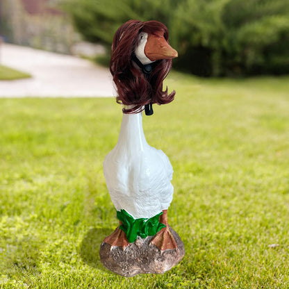 Porch Goose Wigs, Porch Goose Outfits Lawn Goose Statue Accessories for Outdoor Garden Patio Yard Goosey Decor （Style 10）