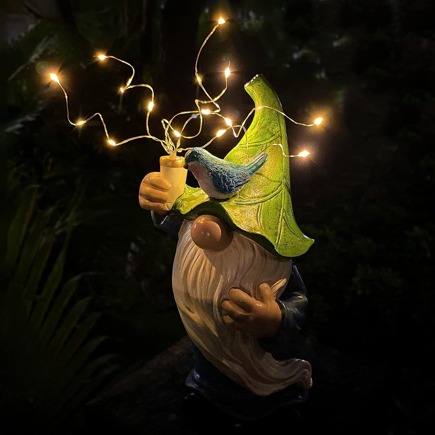 Garden Gnomes with Firework Solar Light Garden Decor for Outside, Outdoor Statues,Knomes Decor Outdoor for Yard Patio Lawn,Gnomes Gifts Decorations, Naughty Funny Gnomes (Firework Gnome)