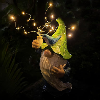 Garden Gnomes with Firework Solar Light Garden Decor for Outside, Outdoor Statues,Knomes Decor Outdoor for Yard Patio Lawn,Gnomes Gifts Decorations, Naughty Funny Gnomes (Firework Gnome)