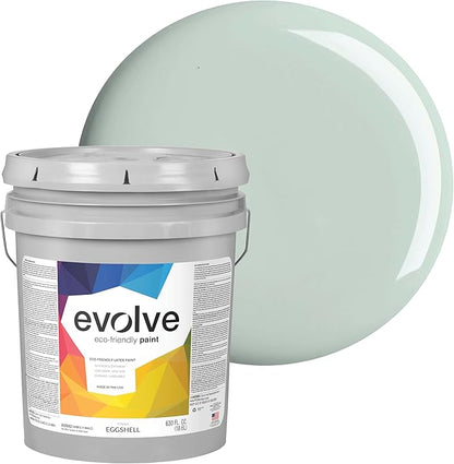 EVOLVE Paint & Primer: Environment-friendly, Low Sheen with One-coat Coverage for Interior & Exterior surfaces (Greenhouse, 5-Gallon)