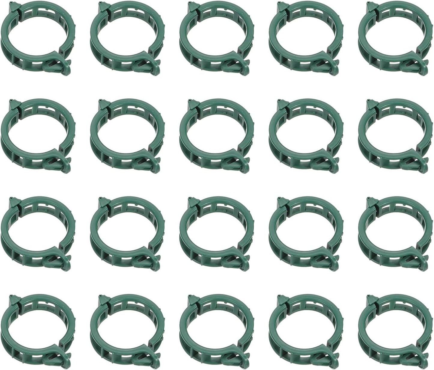 MECCANIXITY 300 Pcs Garden Plant Clips Fixing Clips Green 30mm Adjusting Plant Lever Loop Clips for Supporting Flower Vine Vegetables Climbing Plant Plant Stems