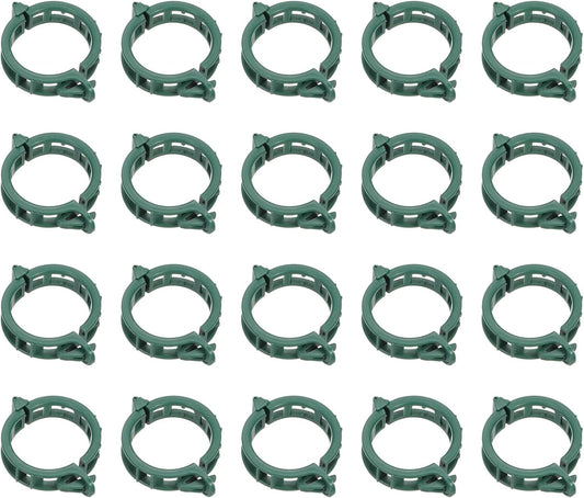 MECCANIXITY 300 Pcs Garden Plant Clips Fixing Clips Green 30mm Adjusting Plant Lever Loop Clips for Supporting Flower Vine Vegetables Climbing Plant Plant Stems