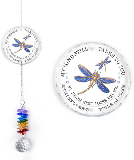 Memorial Suncatcher - Sympathy Gift for Loss of Loved One - Crystal Rainbow Maker - Bereavement