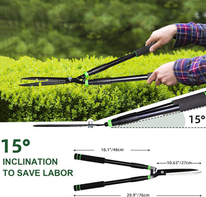 29.9" Hedge Shears,Professional Pruning Shears For Gardening,Sharp Hedge Clippers Handheld With Comfort Grip Handles,Carbon Steel Garden Clippers Handheld for Precise Trimming Gardening Tools