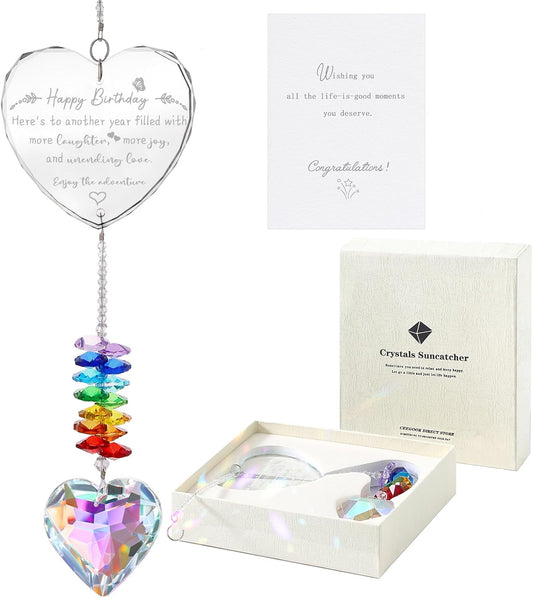 Birthday Gifts for Women, K9 Crystal Suncatcher Birthday Gifts for Friend Sister Mom