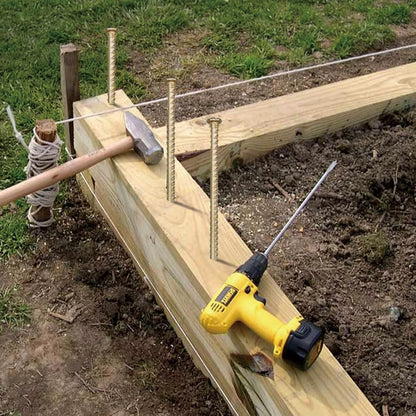 16 Inch Rebar Stakes (20 Pack)- 0.5 Inch Diameter Galvanized Steel Ground Anchors - Heavy Duty Plant Support Garden Stake for Speed Bump, Wheel Stop, Tent Stakes Metal Rebar Support