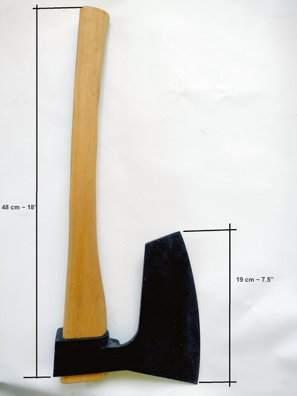 Hand-Forged Hewing Bearded Broad Axe – European Style