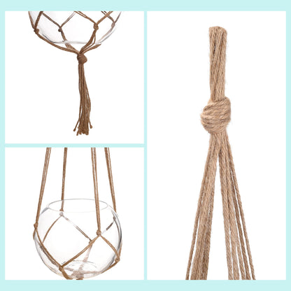 EBOOT 2 Pack 48 Inch Large Macrame Plant Hanger Rope to Hang Flower Pot Plant Holder for Indoor