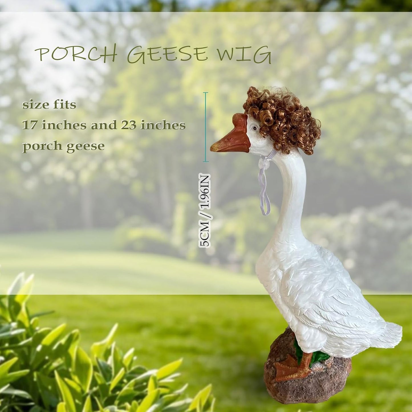 Porch Goose Wigs, Porch Goose Outfits Lawn Goose Statue Accessories for Outdoor Garden Patio Yard Goosey Decor （Style 5）