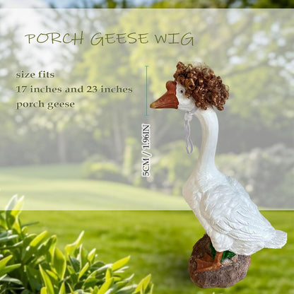 Porch Goose Wigs, Porch Goose Outfits Lawn Goose Statue Accessories for Outdoor Garden Patio Yard Goosey Decor （Style 5）