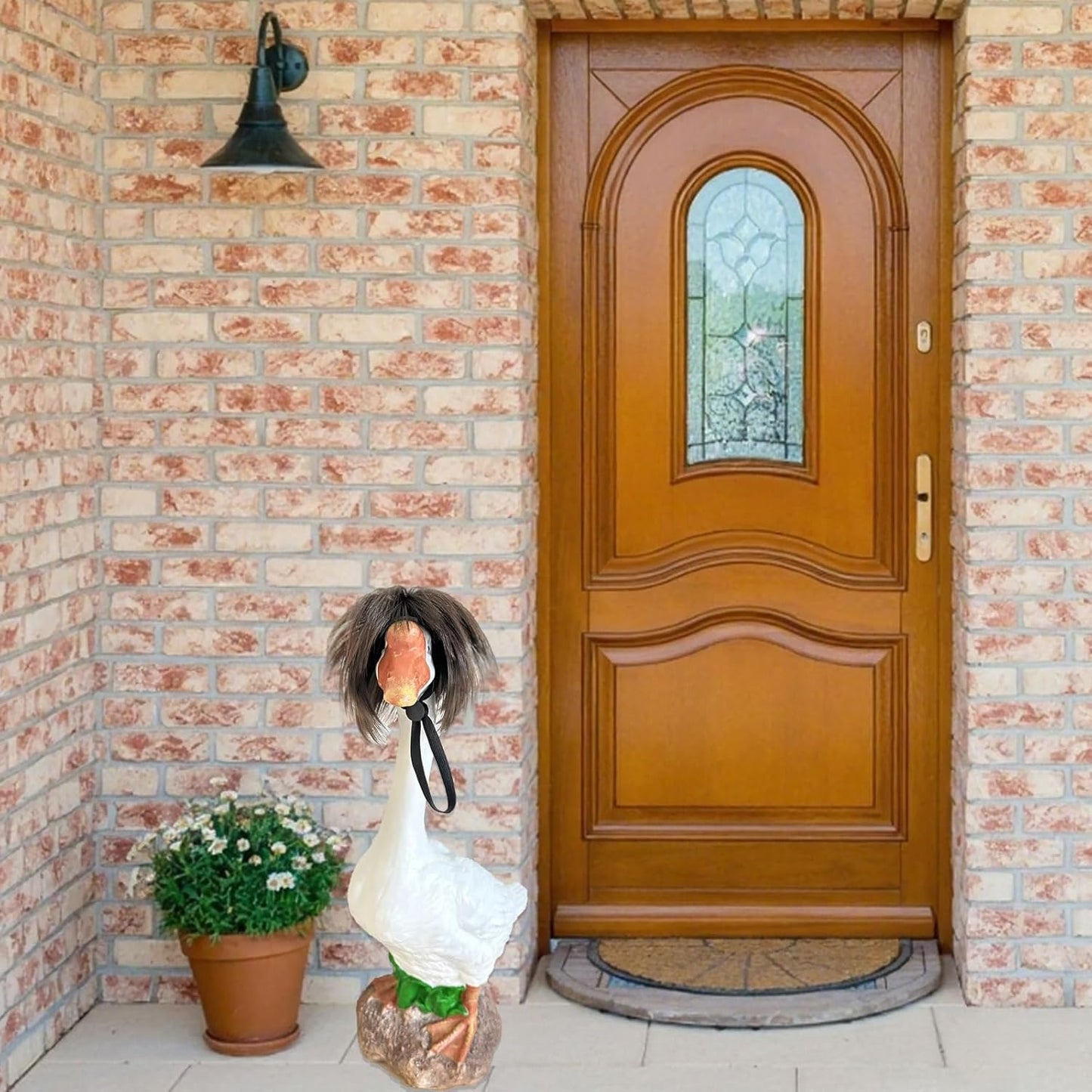 Porch Goose Wigs, Porch Goose Outfits Lawn Goose Statue Accessories for Outdoor Garden Patio Yard Goosey Decor （Style 6）