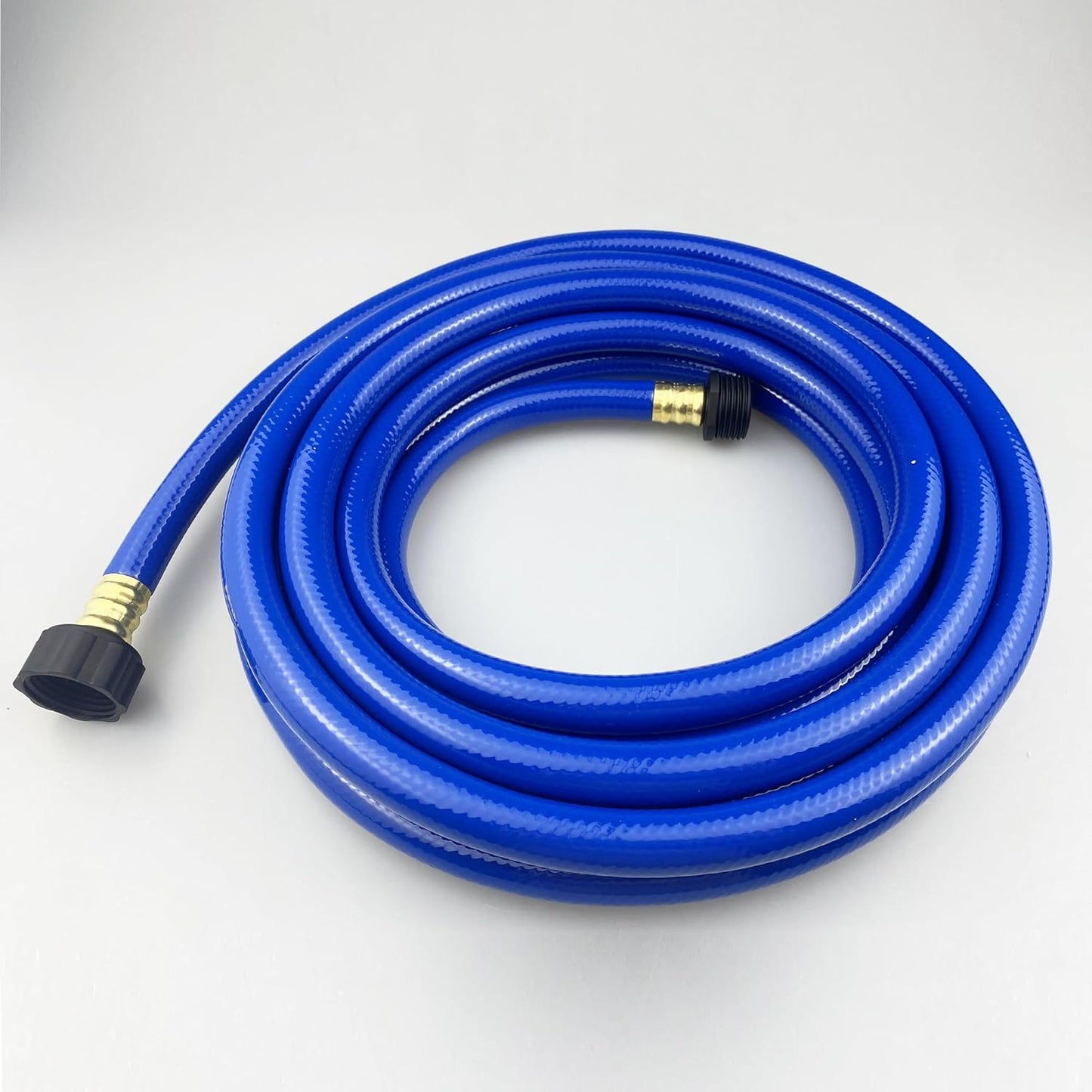 PVC Garden Hose 1/2 Inch, Flexible Water Hose with Male and Female Fittings, No Leaking, Heavy Duty, for Household, Outdoors, Lawns, Patio (20 FT, Blue, Plastic Fittings)