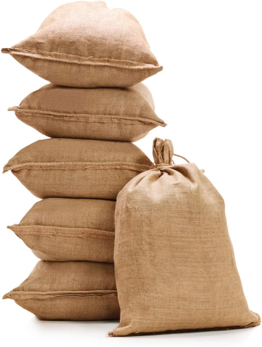 KEILEOHO 5 Pack 30 X 20 Inch Burlap Bags, Large Burlap Sacks, Potato Sack Race Bags for Gardening, Planting Growing Bags
