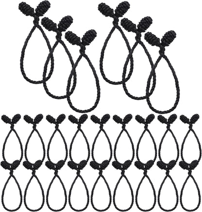 Shappy 24 Pieces Christmas Garland Banister Ties Christmas Decorative Reusable and Flexible Twist Ties for Garland, Banister Home Decoration (Black)