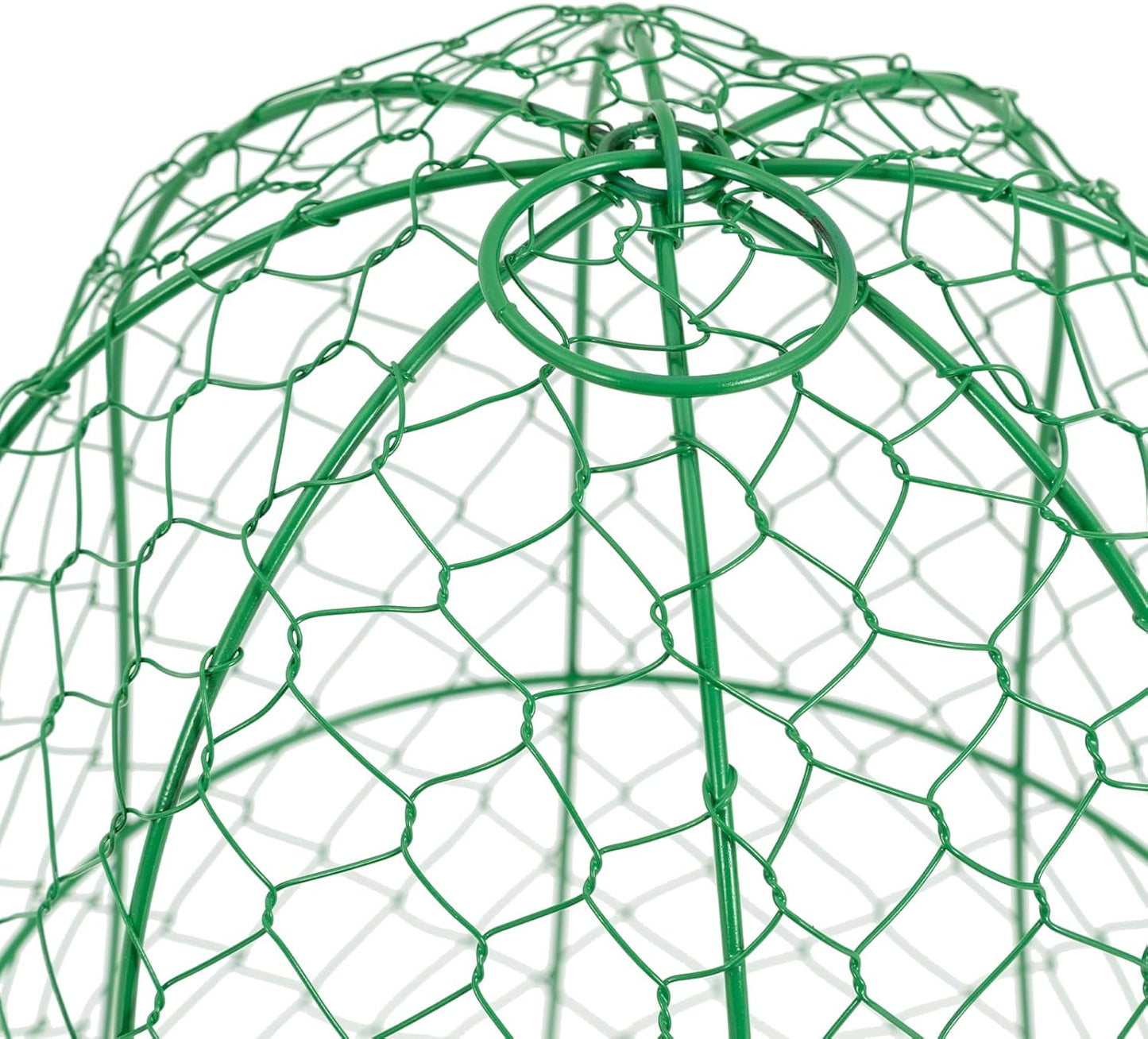 10 PCS Garden Chicken Wire Cloche,13" Diameter x 15.7" Height Large Plant Protector Cover with 40 U-Shaped Ground Nails,Sturdy Metal Cage for Keep Animals Out Garden (Green)