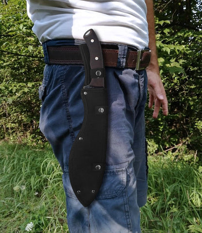 JXE JXO Machete, 14.5" Full Tang Machete for Cutting Trees Heavy Duty, 3Cr13 Steel with Nylon Sheath for Yard Work, Bushcraft and Outdoor