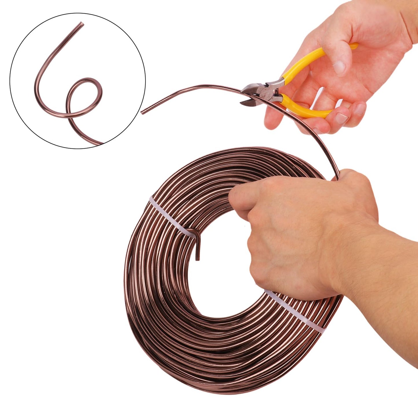 98 Feet Brown Anodized Aluminum Bonsai Training Wire, 4.0mm Anodized Aluminum Wire, 98 Feet Bonsai Plant Wire, Professional Grade Bonsai Training Wire for Crafts, Sculpting, Home Decoration