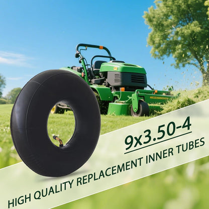 2 Pack 4.10/3.50-4 Inner Tube with Bent Valve Stem 4.10 3.50-4 Tubes for Wheelbarrows, Mowers, Hand Trucks, Yard Trailers