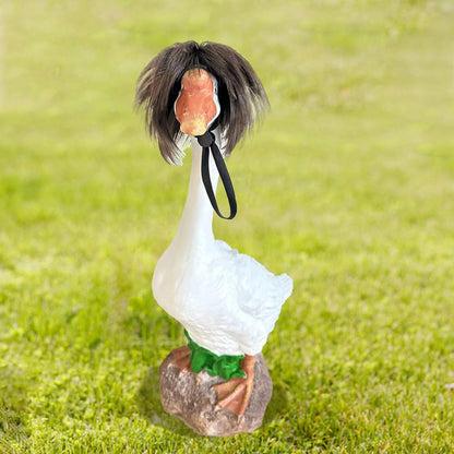 Porch Goose Wigs, Porch Goose Outfits Lawn Goose Statue Accessories for Outdoor Garden Patio Yard Goosey Decor （Style 6）
