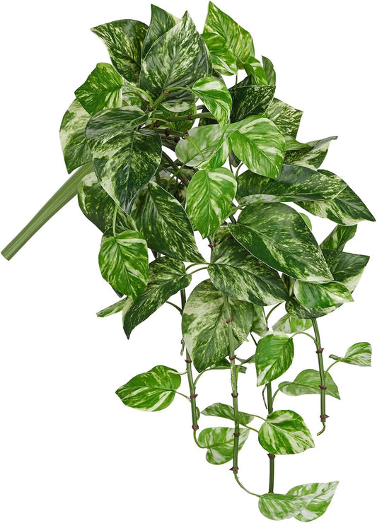 Hollyone Artificial Pothos Hanging Plants 25" Fake Ivy Vine Faux Ivy Pothos Leaves Hanging Plant