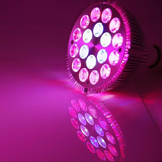 ABI 18W Full Spectrum LED Grow Light Bulb PAR38 (Blue 450-460nm, Red 620-630 nm, Deep Red 660nm, Cold White 10000K)