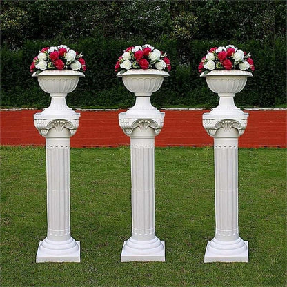 Efavormart 4 Pillars/Set 3ft Tall Roman Decorative Wedding Party Columns PVC Pillars 36" Height (Adjustable)