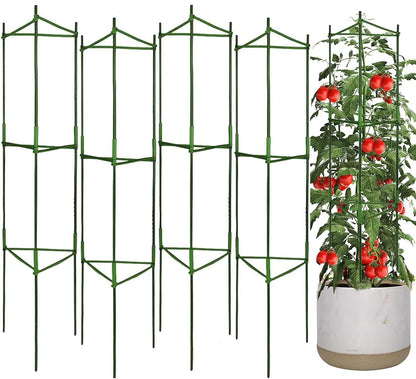 Moirsunt 4Pack Tomato Cages Plant Cages 4ft Multifunctional Tomato Support Garden Trellis Tomato Stakes Cucumber Tomato Trellis for Vertical Climbing Plants Vegetable Flowers