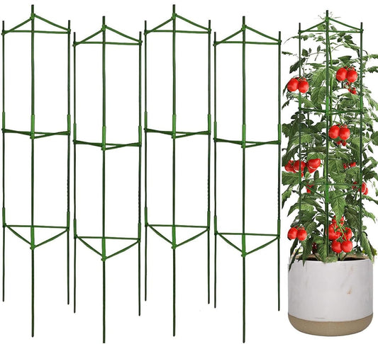 Moirsunt 4Pack Tomato Cages Plant Cages 4ft Multifunctional Tomato Support Garden Trellis Tomato Stakes Cucumber Tomato Trellis for Vertical Climbing Plants Vegetable Flowers