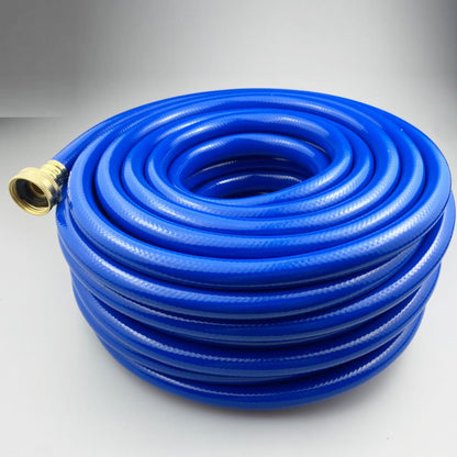 PVC Garden Hose 1/2 Inch Green Heavy Duty Water Hose with Solid Brass Fittings,No Leaking, Flexible,for outdoors,Lawns,Patio (75 FT, Blue, Brass Fittings)