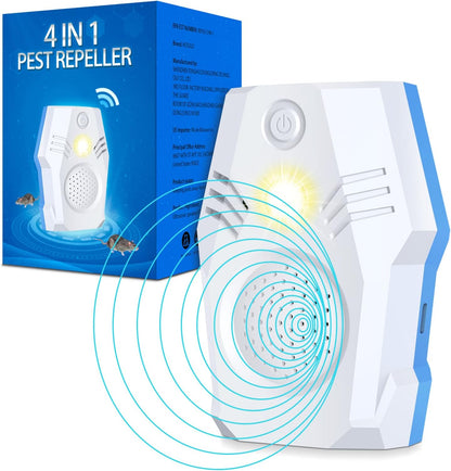 Superior Squirrel Repeller, Ultrasonic Squirrel Mouse Repellent Plug in, Electronic Rat Repeller, Repel Rodents, Mice, Rats, Squirrels, White
