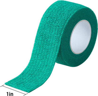 Plant Tying Tape Self-Adhesive Stretch Garden Tape for Climbing Plants, Green Floral Binding Tape Adjustable Plant Ties for Branches Flowers Tomatoes 4 Rolls 1" by 15' Each