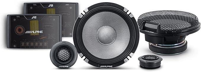 Alpine R2-S652 High-Resolution 2-Way Speaker Set/Pro Series with RKFR65 3-Piece Foam Fast Ring