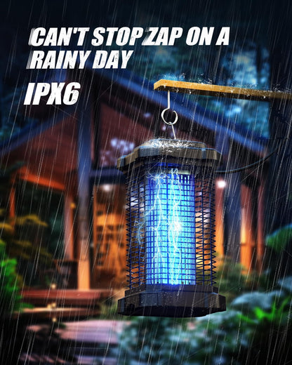 Minimoon Bug Zapper Outdoor 4000V Electric Mosquito Zapper 20w Fly Zapper for Backyard Patio Balcony Garage, IPX6 Waterproof