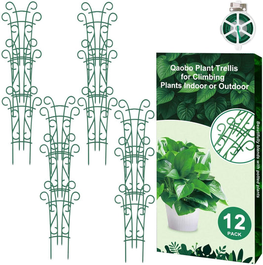 Plant Trellis for Potted Plants 12 Pack Stackable Indoor Outdoor Climbing Houseplant Support with