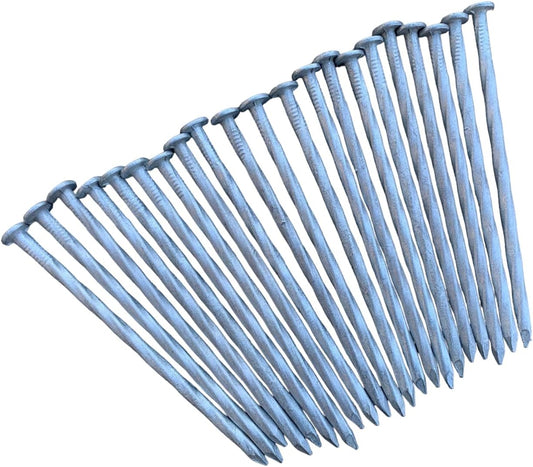 Sandbaggy 6" Heavy Duty Galvanized Artificial Turf Stakes - Spiral Landscape Nails - Ground Spikes/Pins - Synthetic Grass, Lawn, Edging, Weed Barrier Fabric, Garden (6 inch - Heavy Duty, 200, Count)