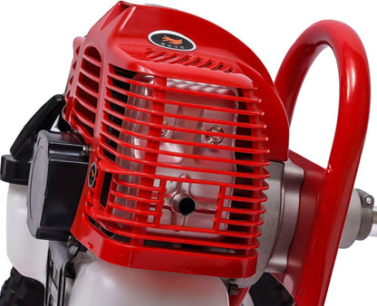 2 Stroke Lawn Mower, 49cc, Gasoline Weed Eater, 6500-7000r/Min High Speed, Hand Push Weed Wacker, Brush Cutter Push Mower Weeding Machine, for Home Yards, Gardens and Small Farms