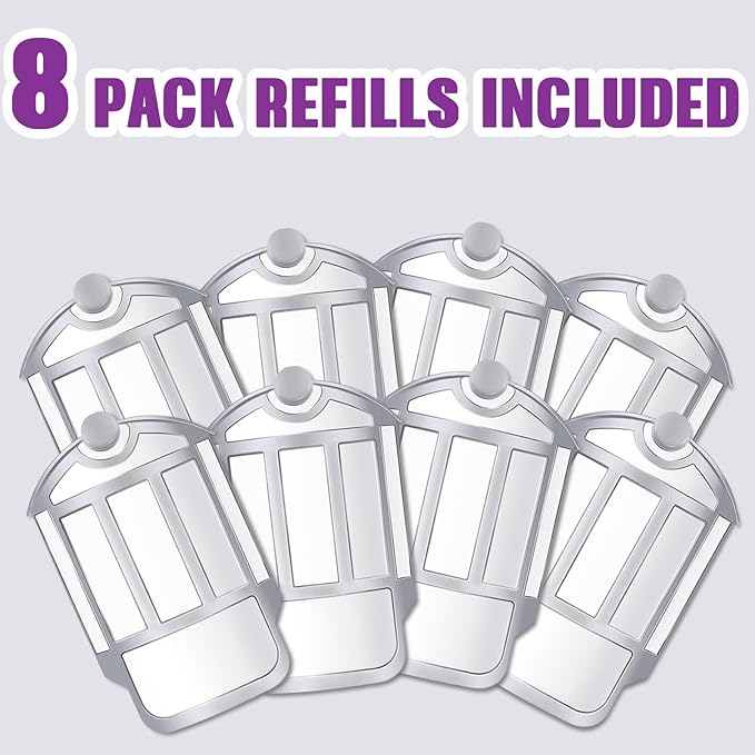 8 Pack Refill Cartridge Kit Replacement, Compatible with ZEVO Plug-in Light M364A and Max (8 Pack Refill)