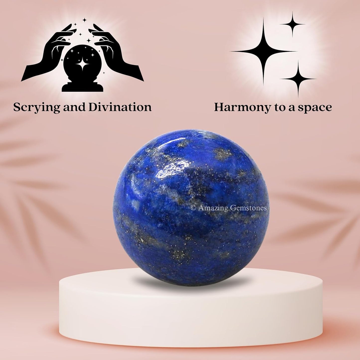 Amazing Gemstone Lapis Lazuli Crystal Ball - 1" Inches Crystal Sphere Meditation Balls for Witchcraft and Decorative Balls - Crystals and Healing Stones Beginners Gift (Pack of 1)