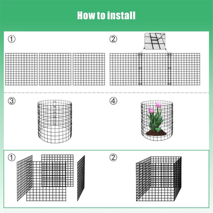 10 Pack Round Plant Protector from Animals, 30 Pcs 12 x 12 Metal Mesh to Keep Animals Out Wire Plant Protectors for Rabbits Chicken Duck Bunny Barricades for Garden Vegetable Flowers Protection